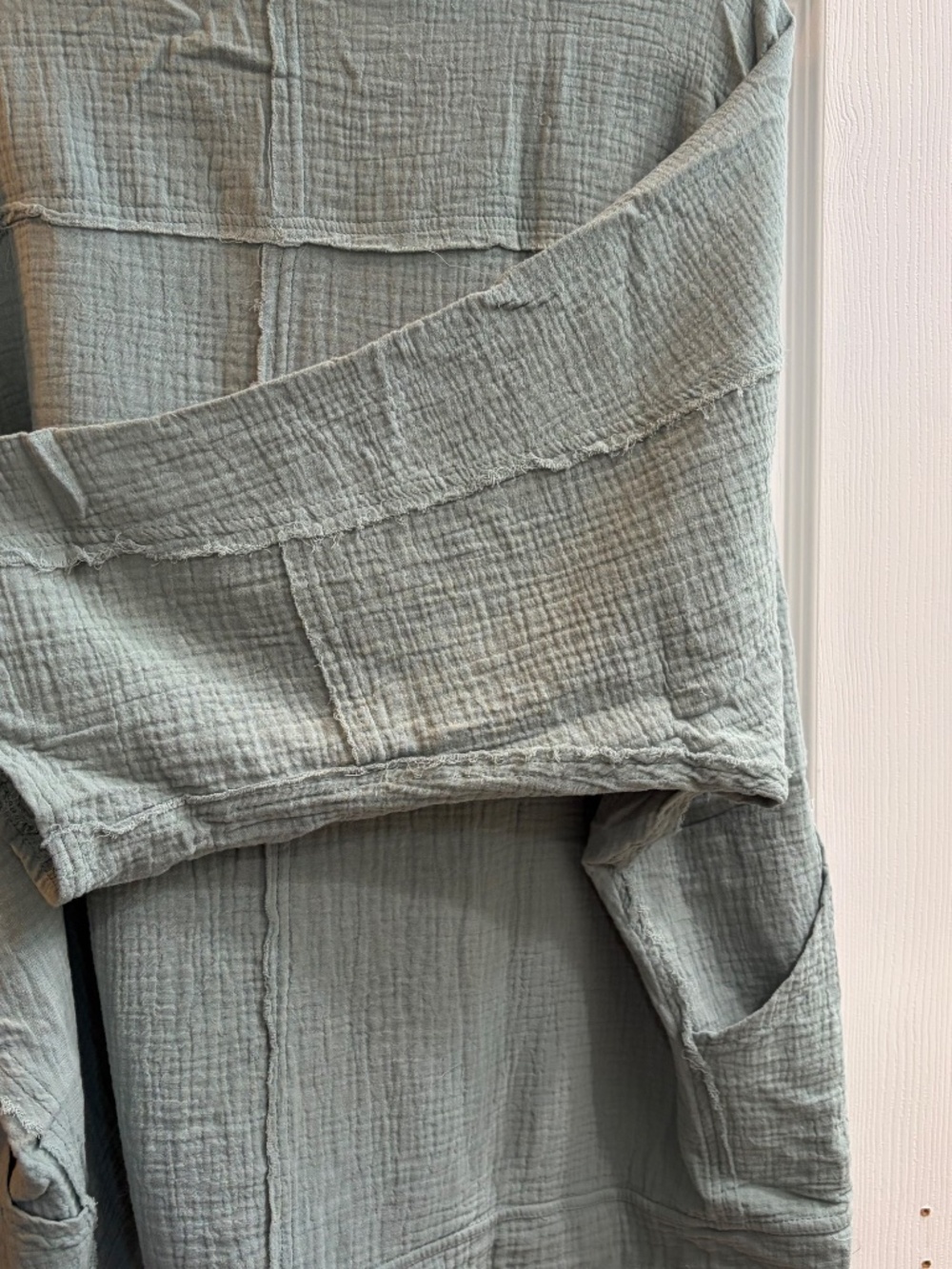 New Promesa 100% Cotton Gauze Open Front Kimono Cardigan Cardi Relaxed Medium - Picture 6 of 7